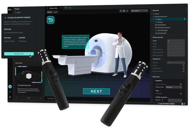 Build WebXR with mattercraft