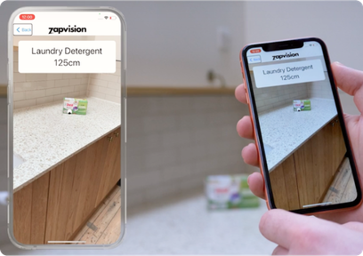 Scan from a distance with a Zapvision-enabled app