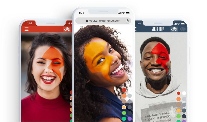 Phones AR face tracking